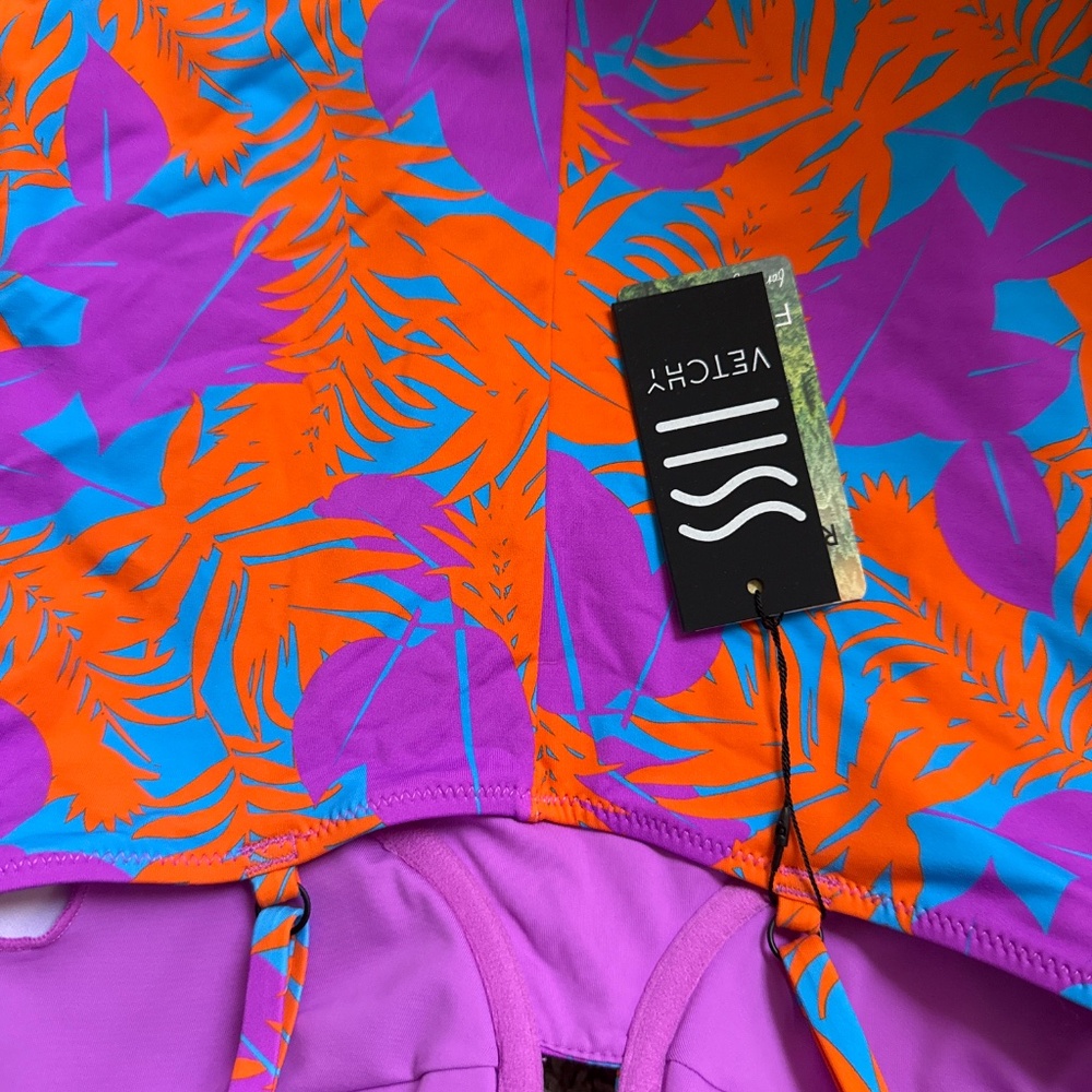 VETCHY MONTAGE UNDERWIRE TROPICAL SWIMSUIT - Picture 3 of 3